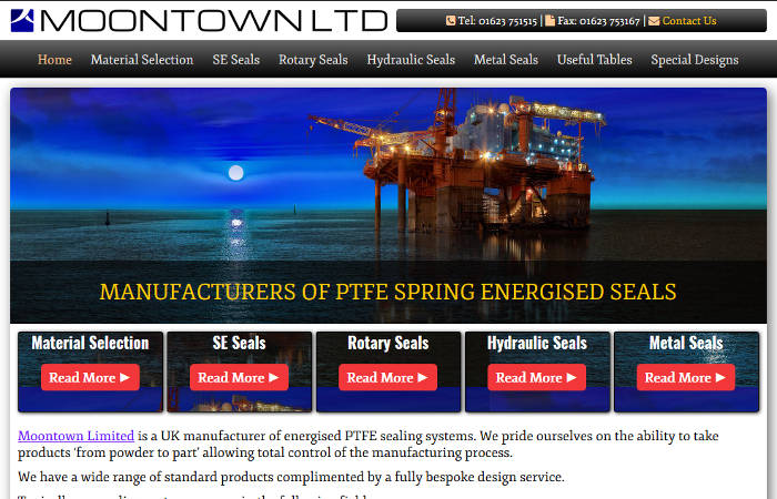Moontown Website Screenshot